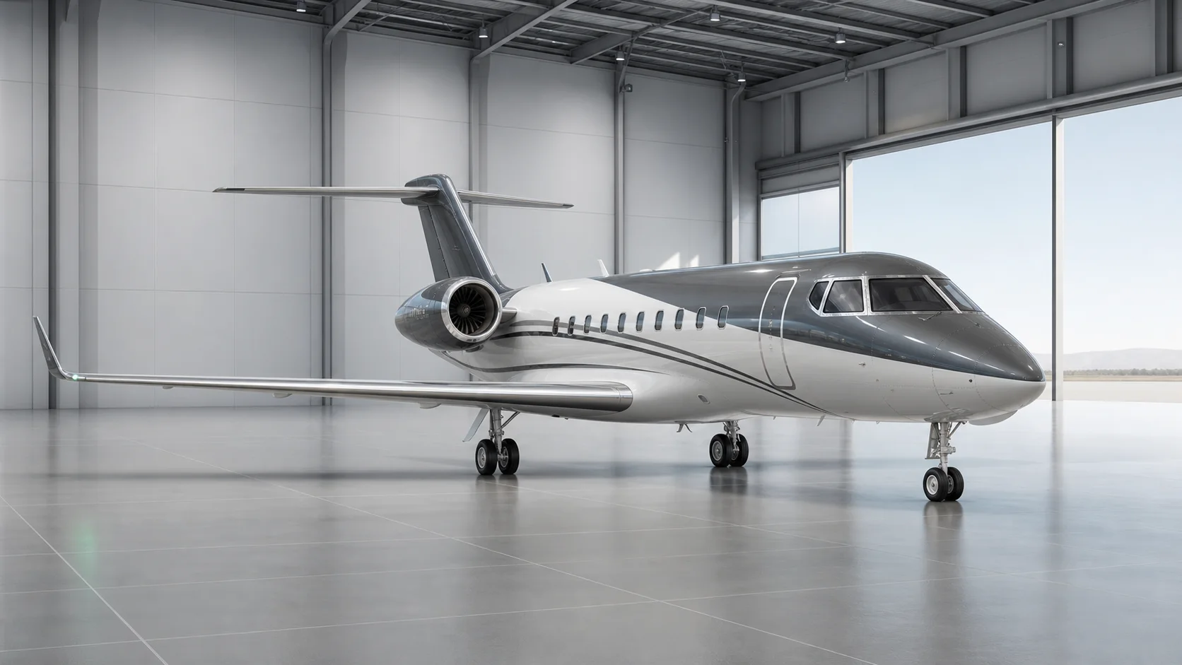 Generic midsize business jet inside a professional 3D aircraft configurator environment